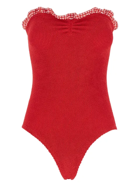 Hunza G Dolly ruffled-trim swimsuit