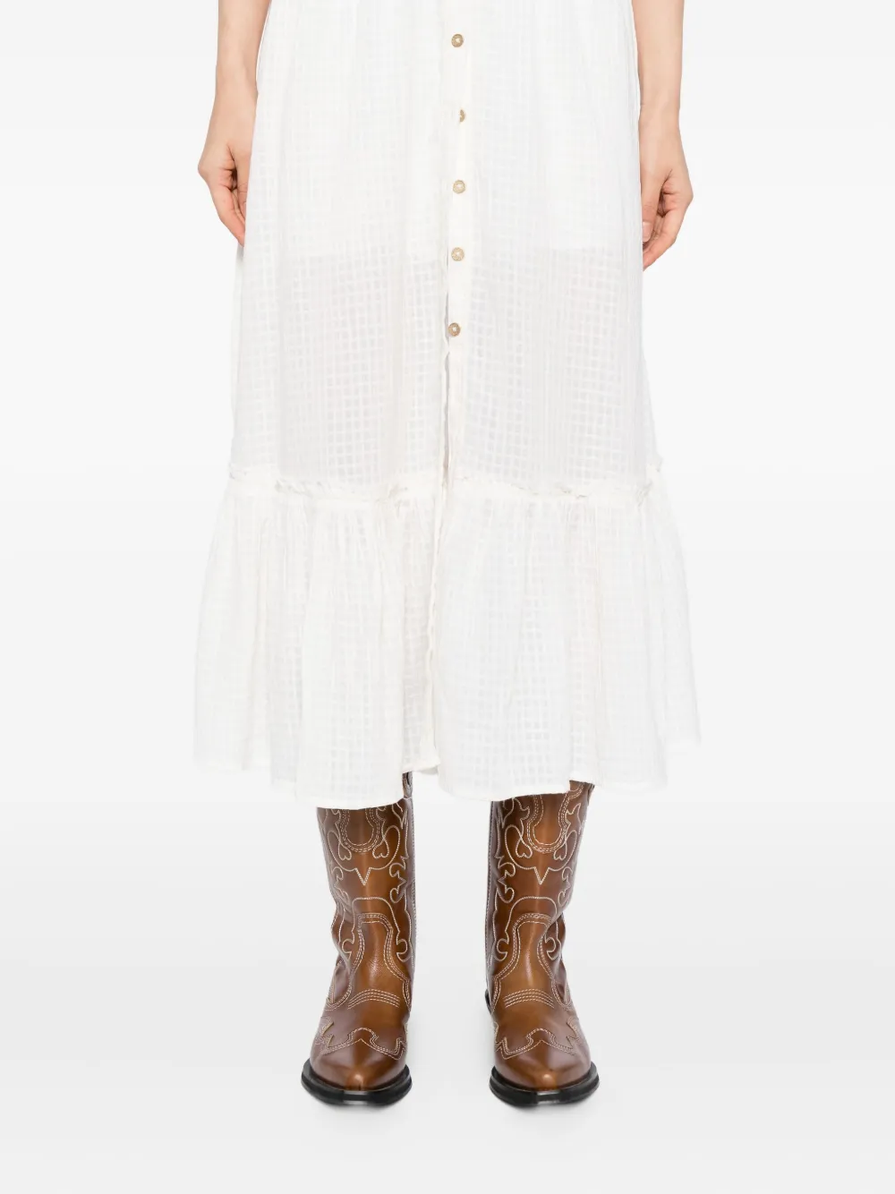 Free People Desert Dazed midi-jurk Beige