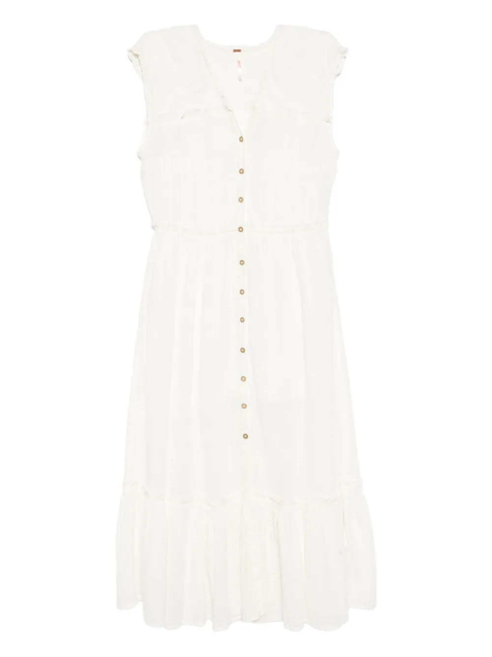 Free People Desert Dazed Midi Dress In White