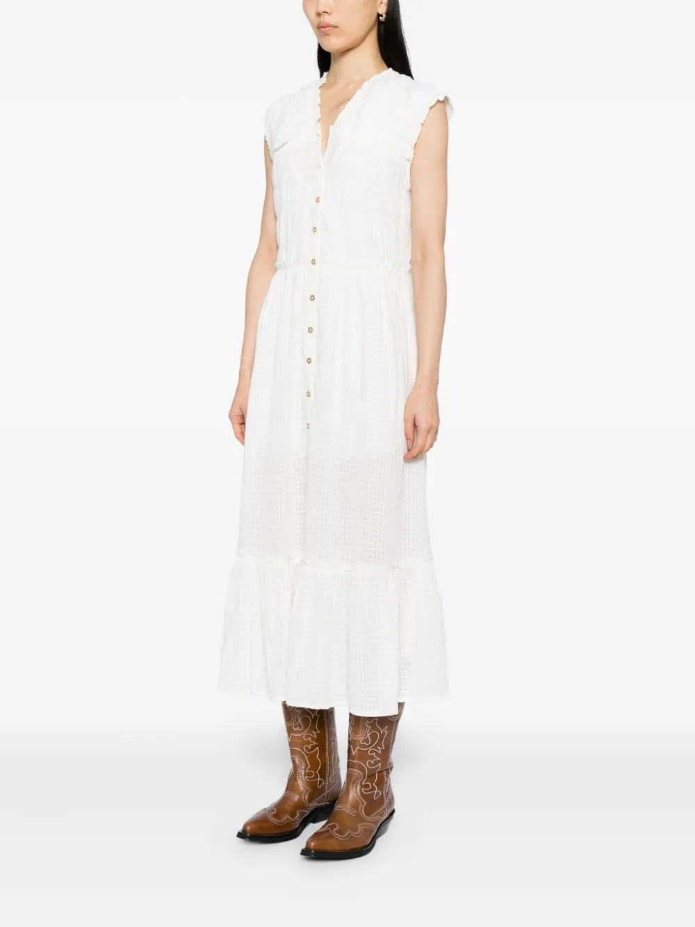Free People Desert Dazed midi-jurk Beige