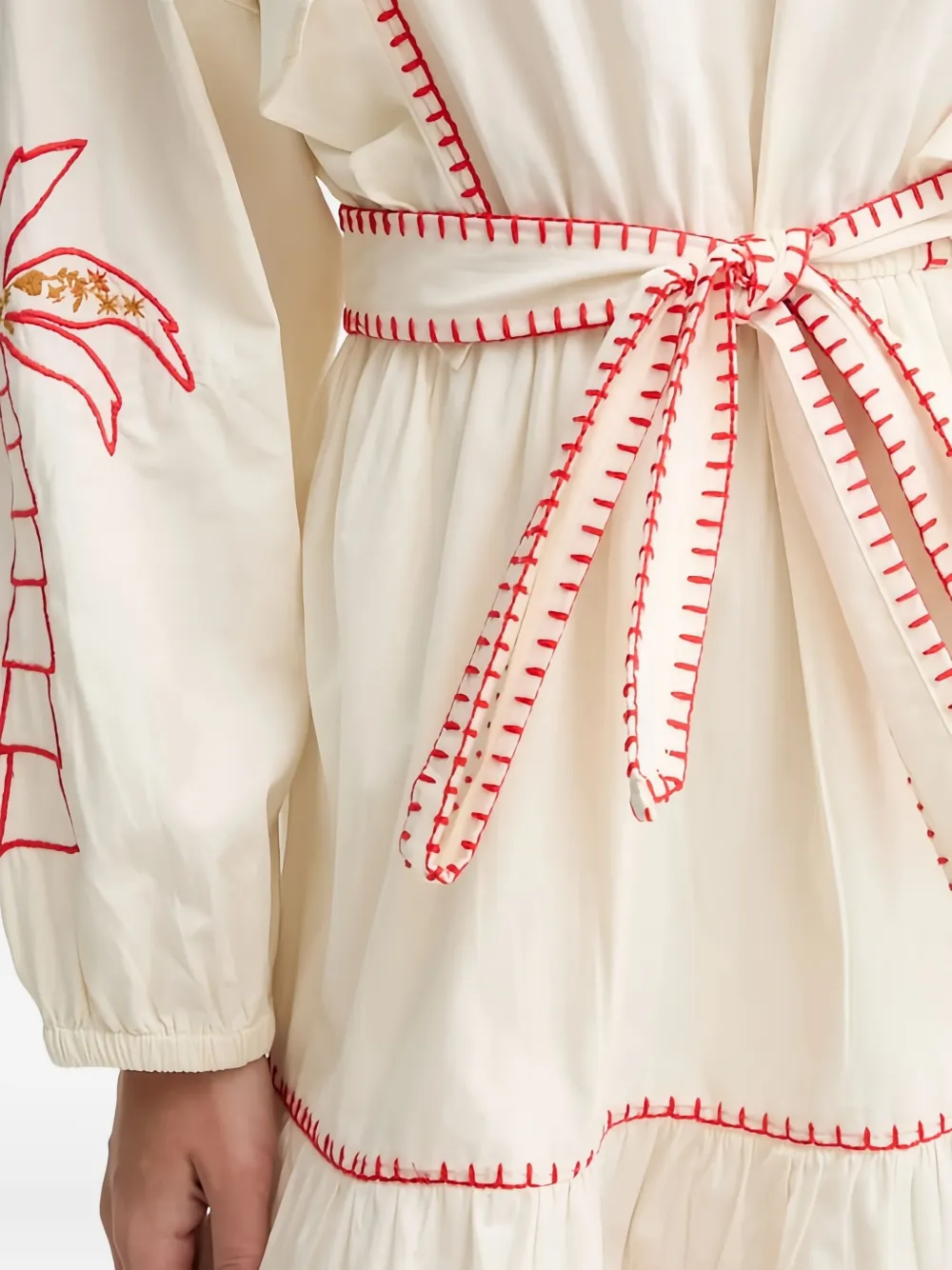 Never Fully Dressed Pollenca Embroidered Cotton Mini Dress In White