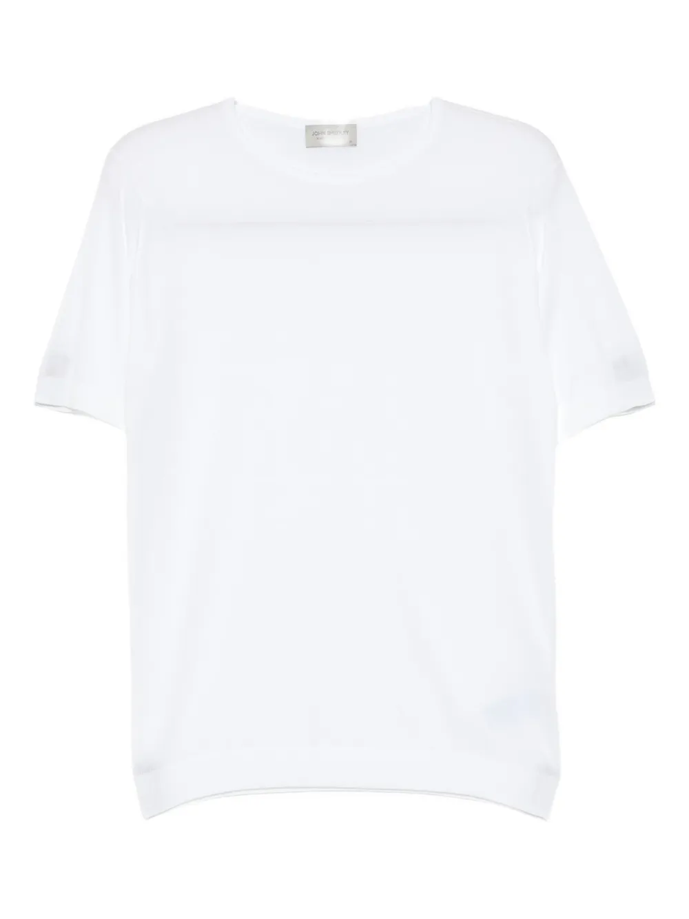 John Smedley T-shirt met ronde hals Wit