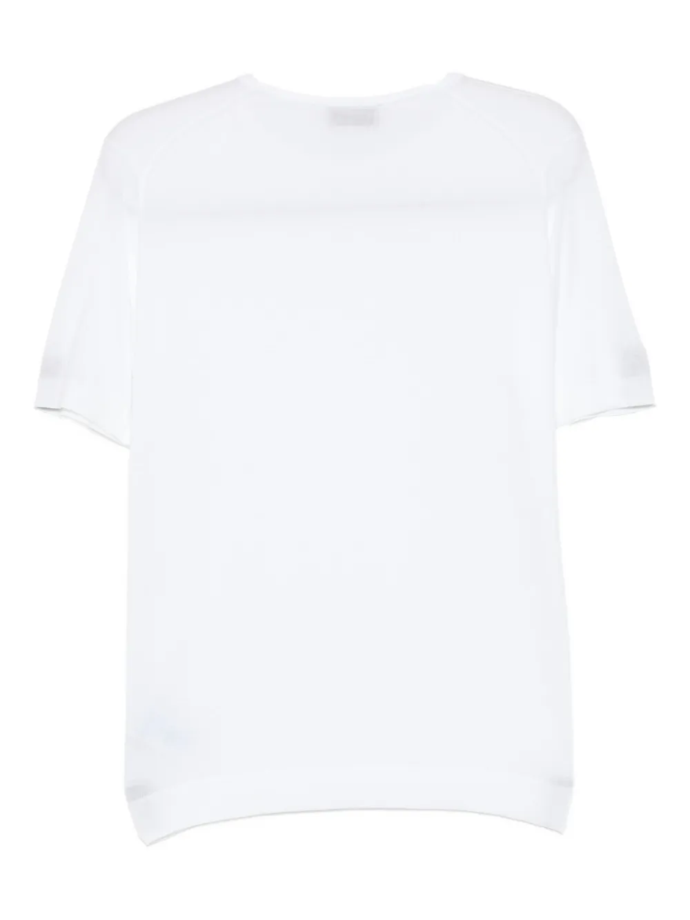 John Smedley T-shirt met ronde hals - Wit