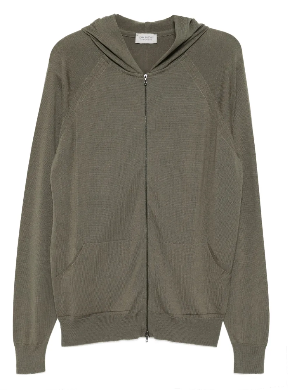 John Smedley Smed gebreide hoodie Groen