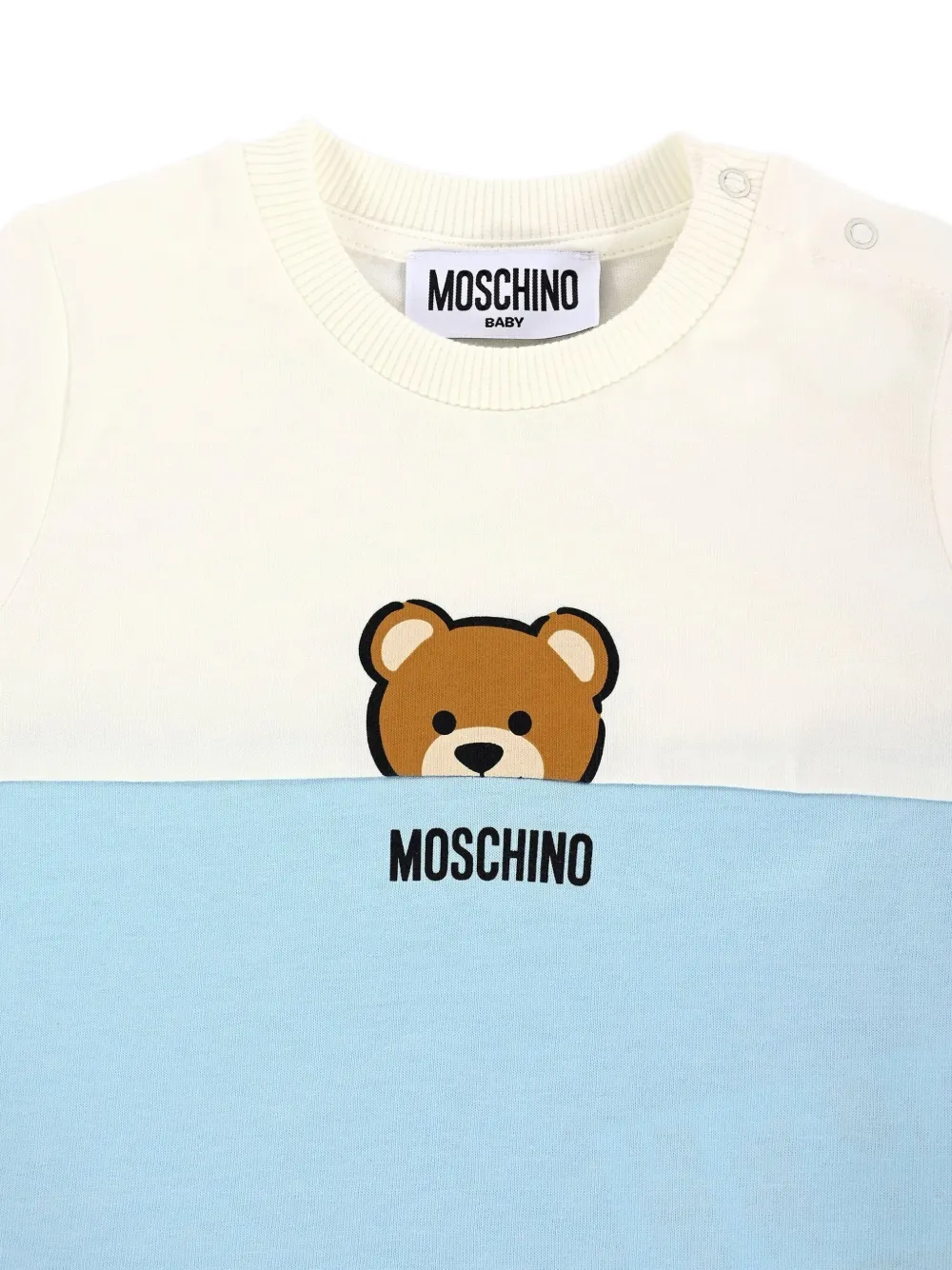 Moschino Kids Tweekleurig T-shirt Beige