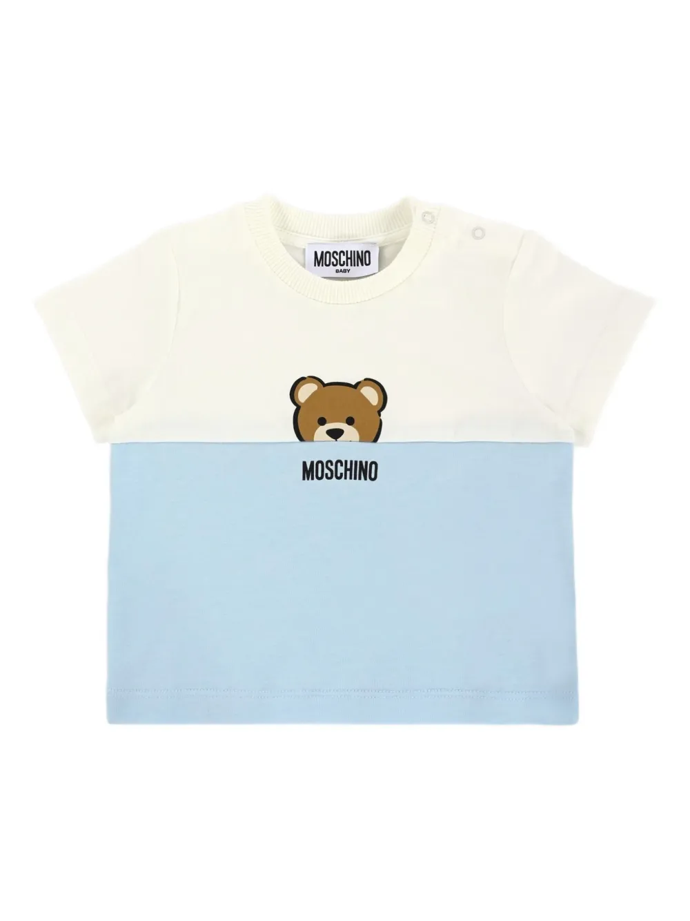 Moschino Kids Tweekleurig T-shirt Beige