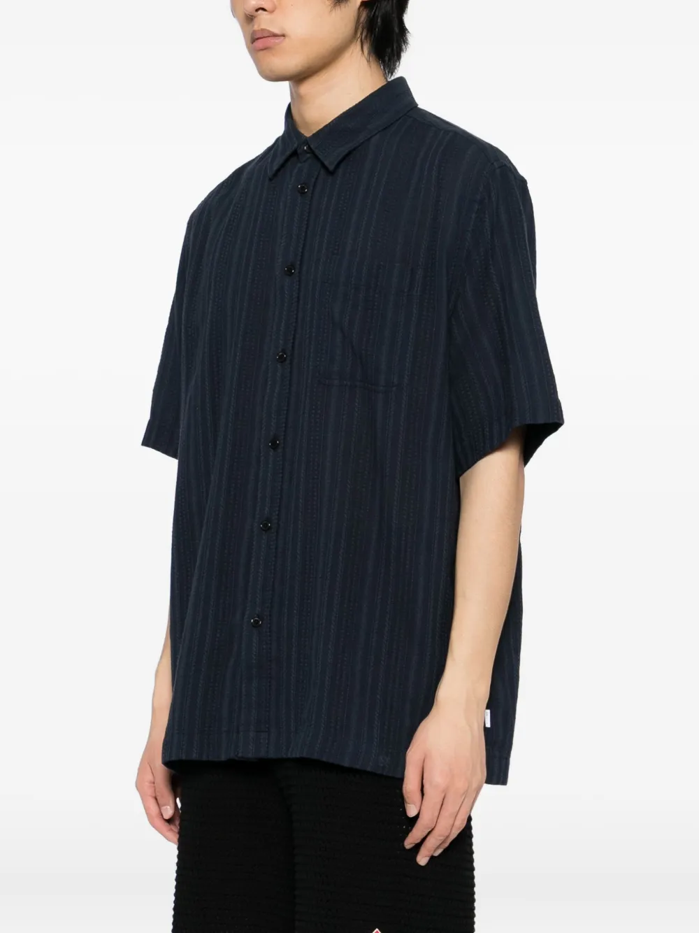 Les Deux Overhemd met korte mouwen Blauw