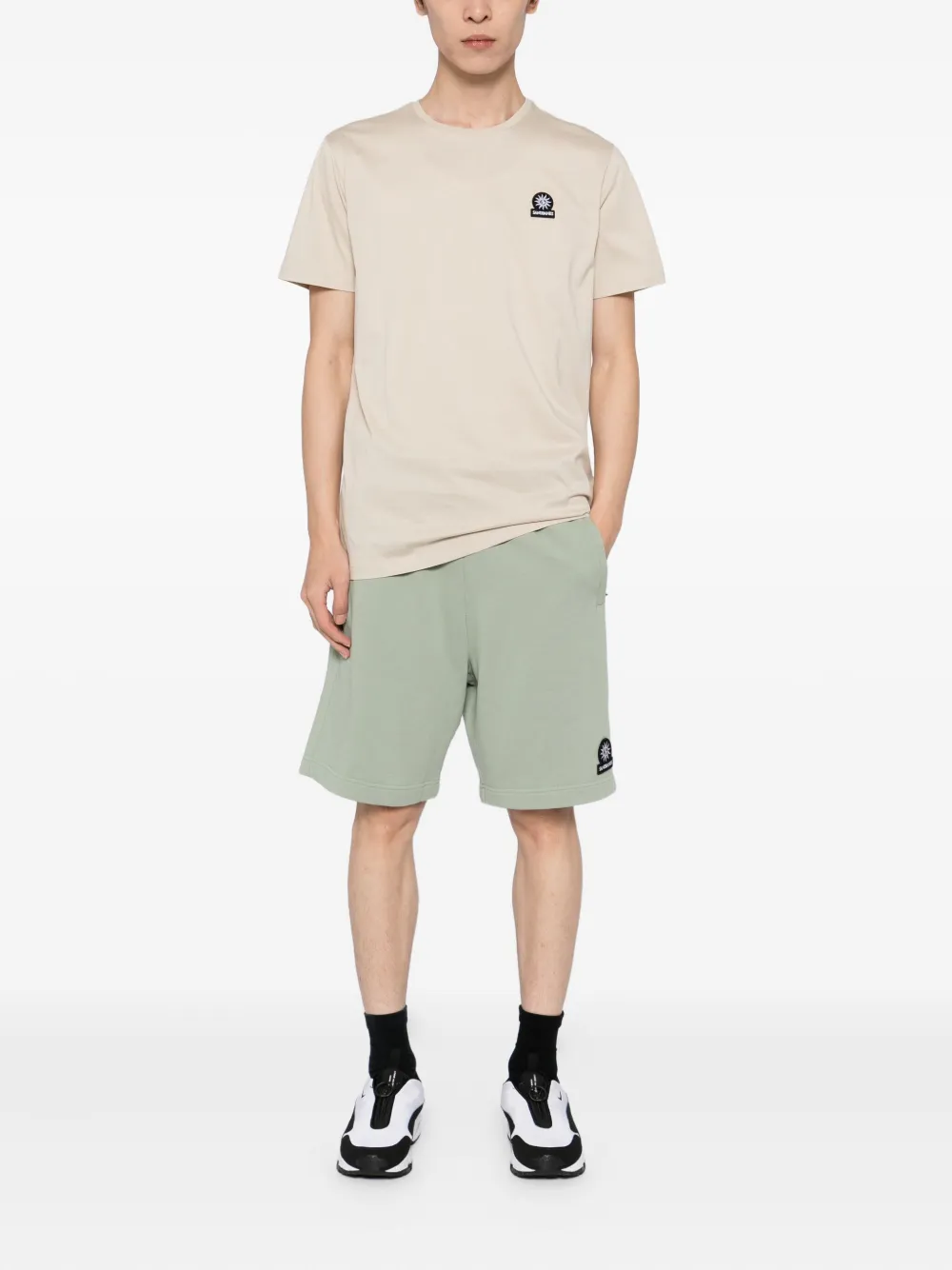 SANDBANKS Shorts met logopatch - Groen