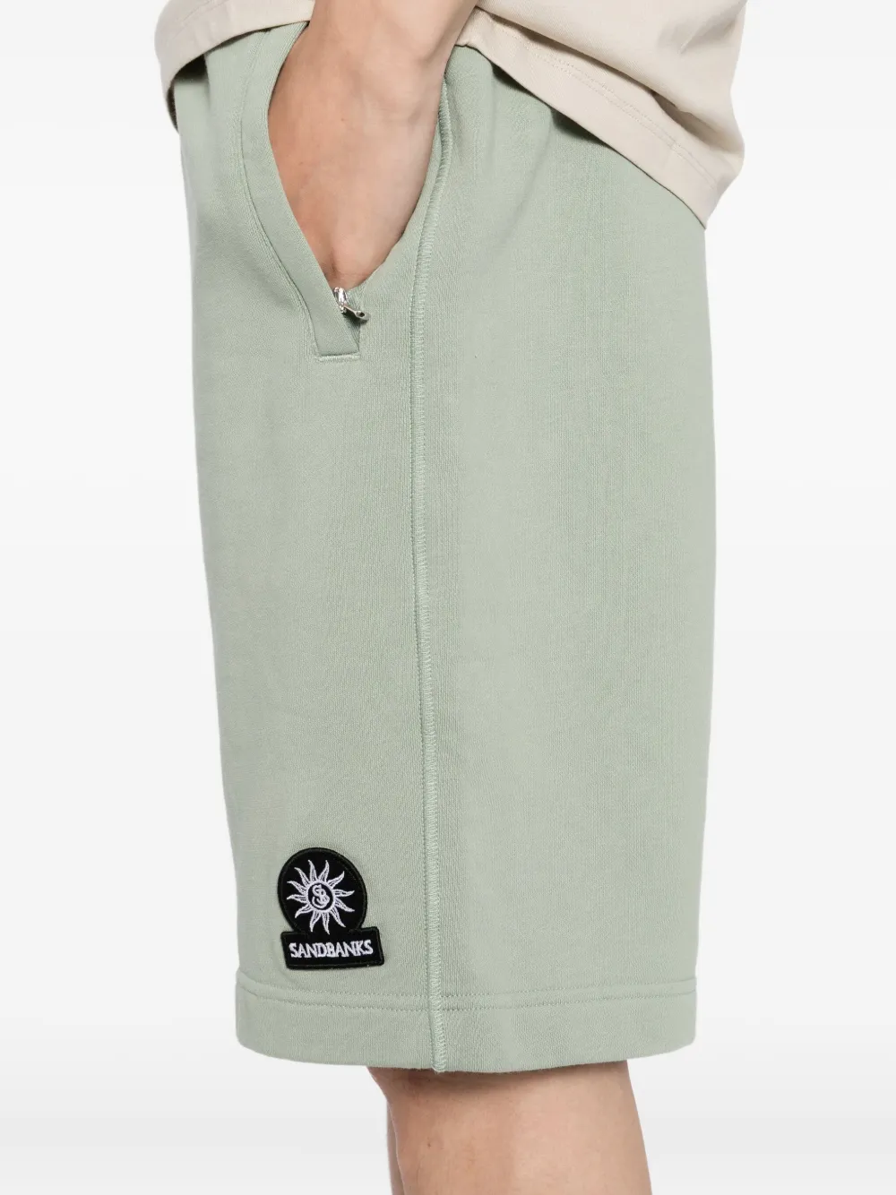 Sandbanks Logo-patch Shorts In Green