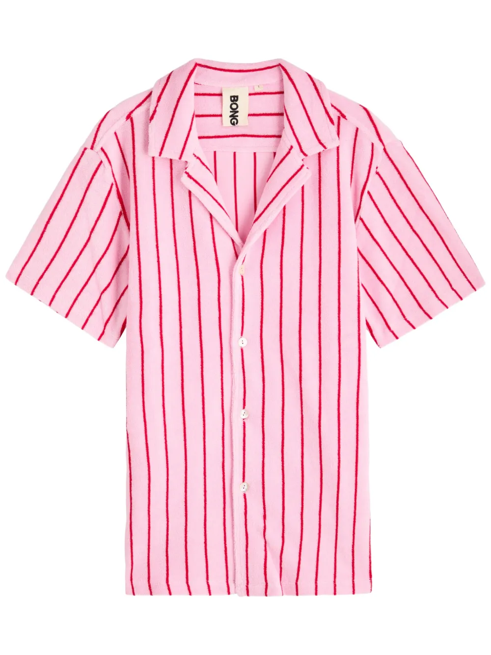 BONGUSTA Naram striped short-sleeve shirt - Roze