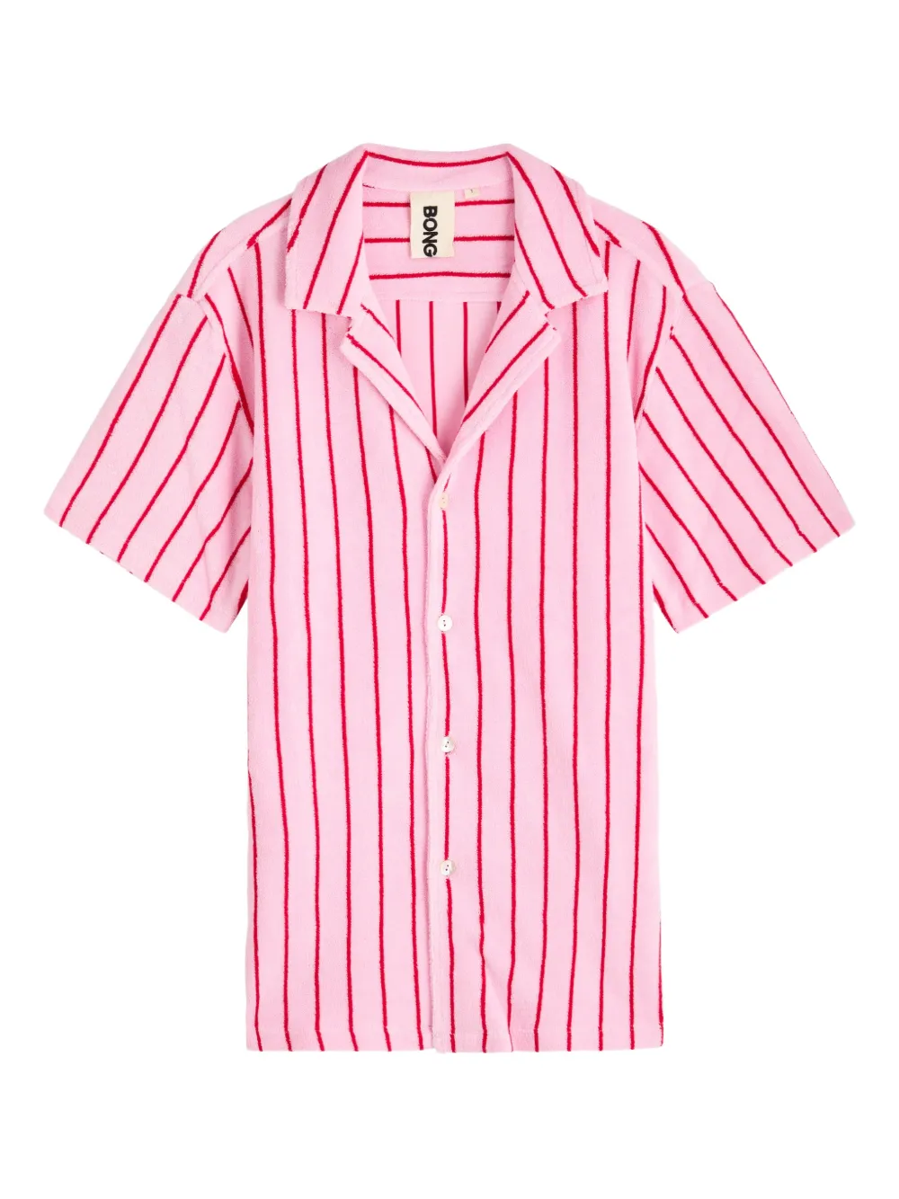 BONGUSTA Naram striped short-sleeve shirt - Rosa