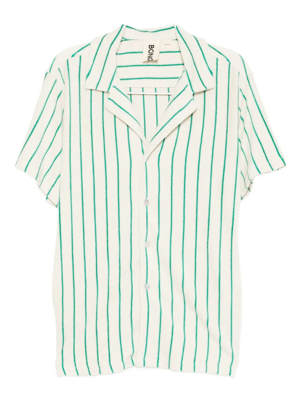 Bongusta Naram Striped Terry Shirt In Green