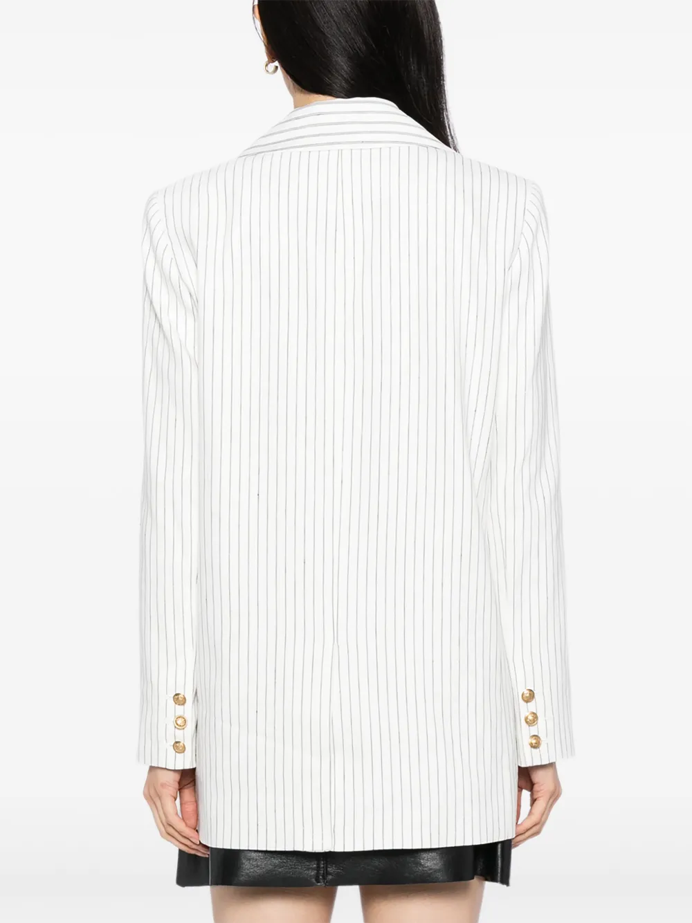 alice + olivia Arias striped blazer Wit