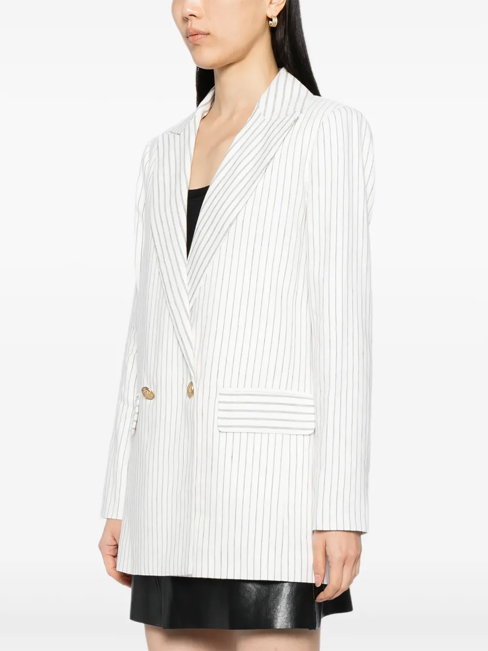 alice + olivia Arias striped blazer Wit