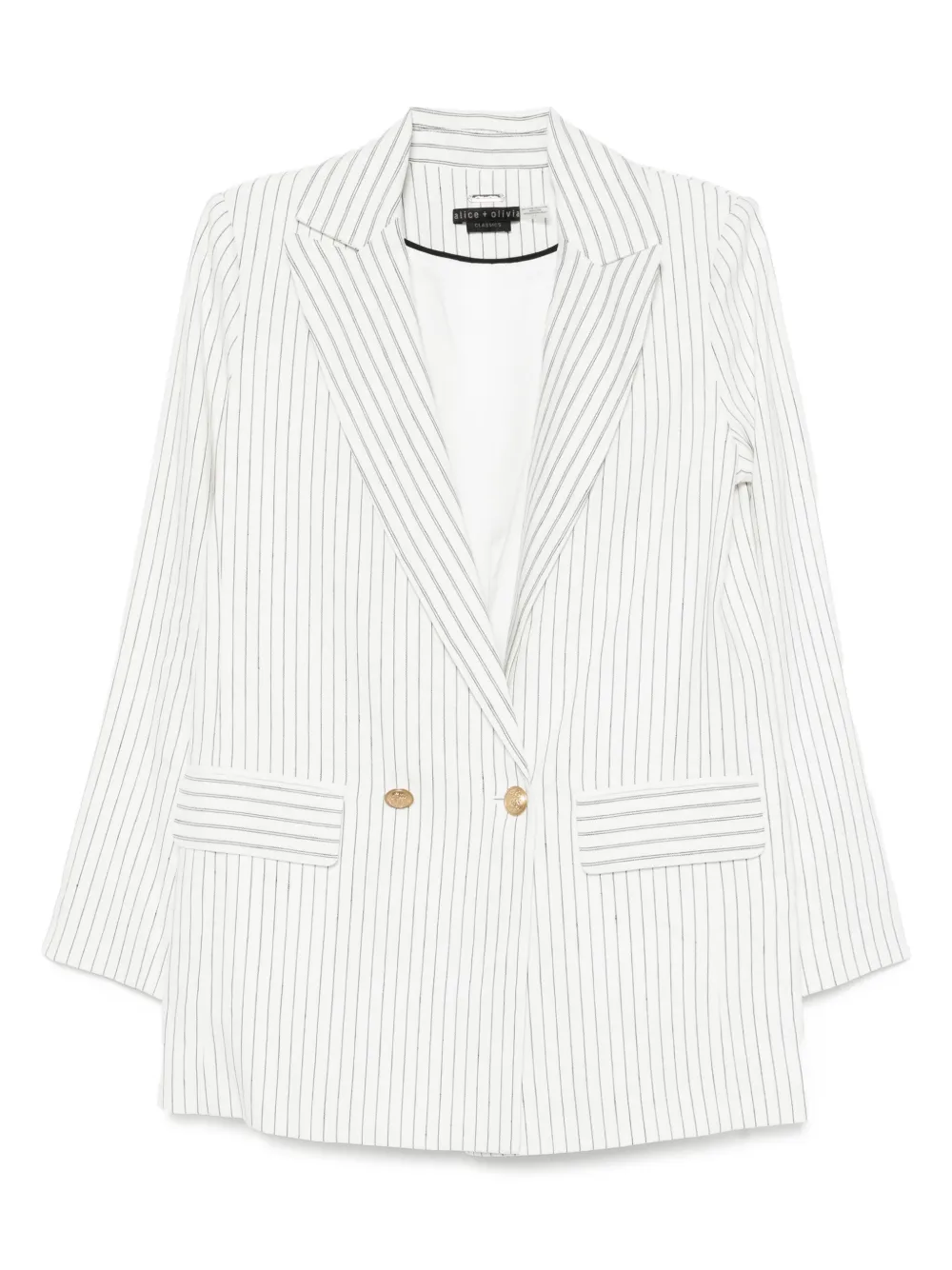 Alice + olivia Arias striped blazer Wit