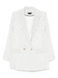 alice + olivia Arias striped blazer - White