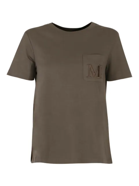 'S Max Mara embroidered-pocket cotton T-shirt