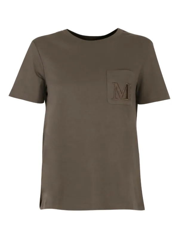 S Max Mara エンブロイダリーポケット Tシャツ