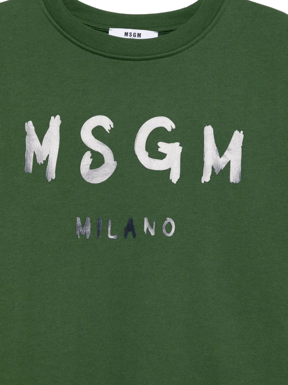  Msgm Kids Sudadera Con Logo Estampado - Verde 