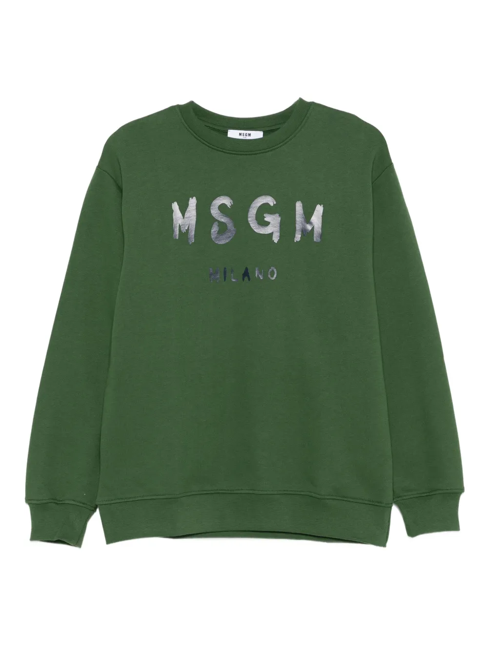 MSGM Kids Sweater met logoprint Groen