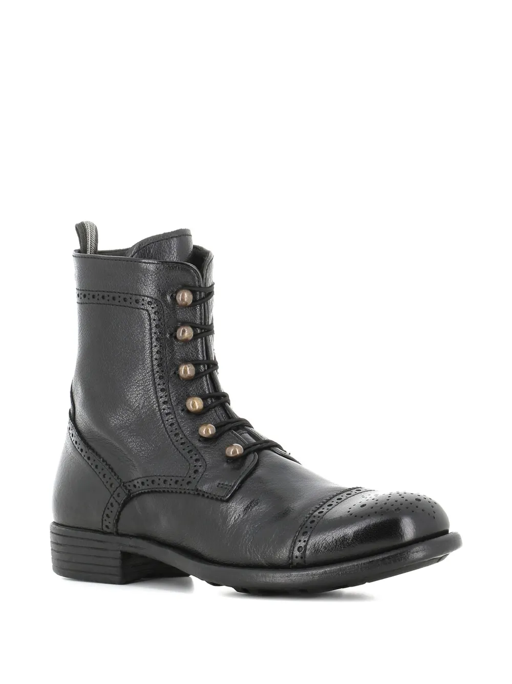 Officine Creative lace-up brogue boots Black