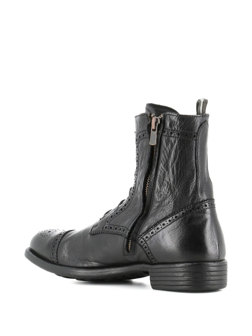 Officine Creative lace-up brogue boots Black