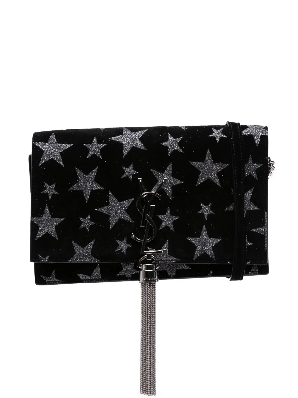 Saint Laurent Pre-Owned 2016 Suede Monogram Star Kate Tassel Wallet on Saint Laurent Pre-Owned 2016 Suede Monogram Star Kate Tassel Wallet on