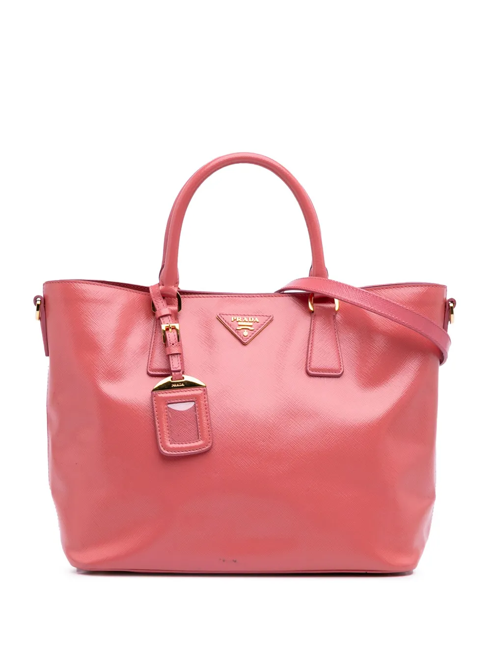 Prada Pre-Owned 2000-2025 サフィアーノ ヴェルニース サッチェルバッグ - ピンク Prada Pre-Owned 2000-2025 サフィアーノ ヴェルニース サッチェルバッグ - ピンク