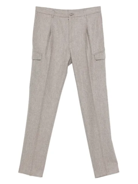 Tagliatore virgin wool pleated straight-leg trousers