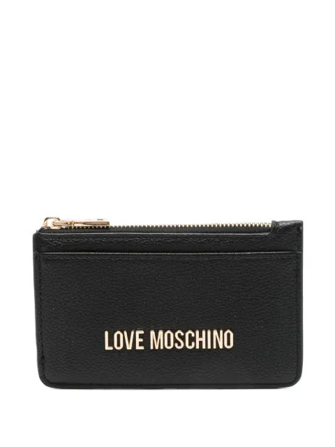 Love Moschino logo-plaque zip-fastening cardholder