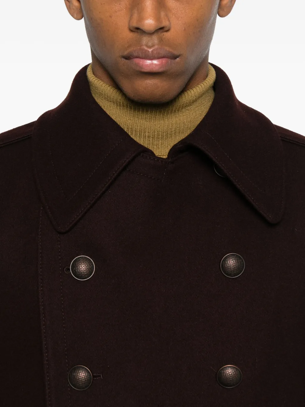 Tagliatore Double-breasted Coat In Black