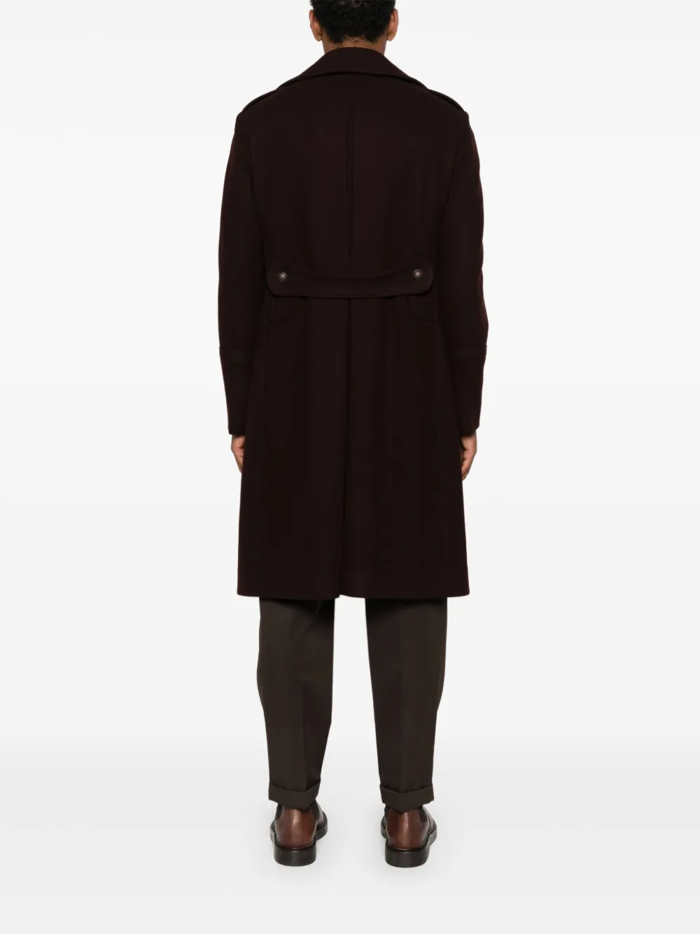 Tagliatore Double-breasted Coat In Black