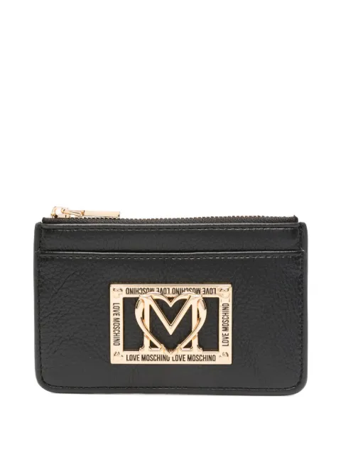 Love Moschino logo-plaque card holder