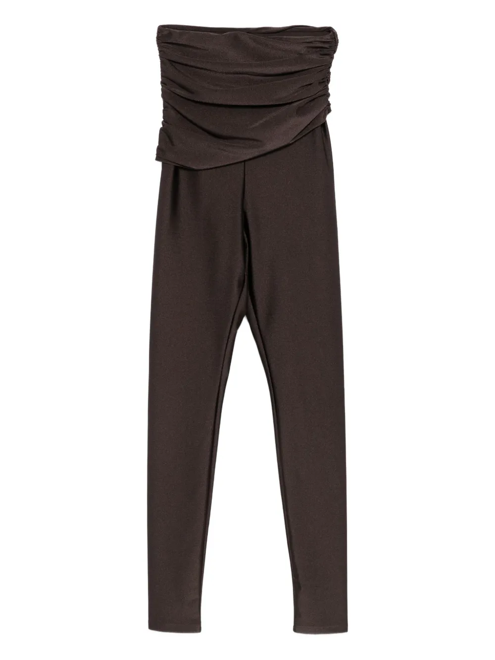 THE ANDAMANE Vicki draped-waist leggings | Brown | Image 1