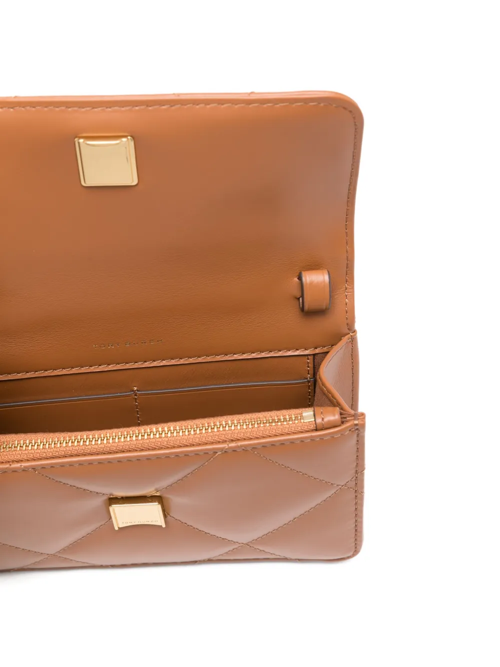 Tory Burch Mini Kira Diamond-quilted Tote Bag In Brown