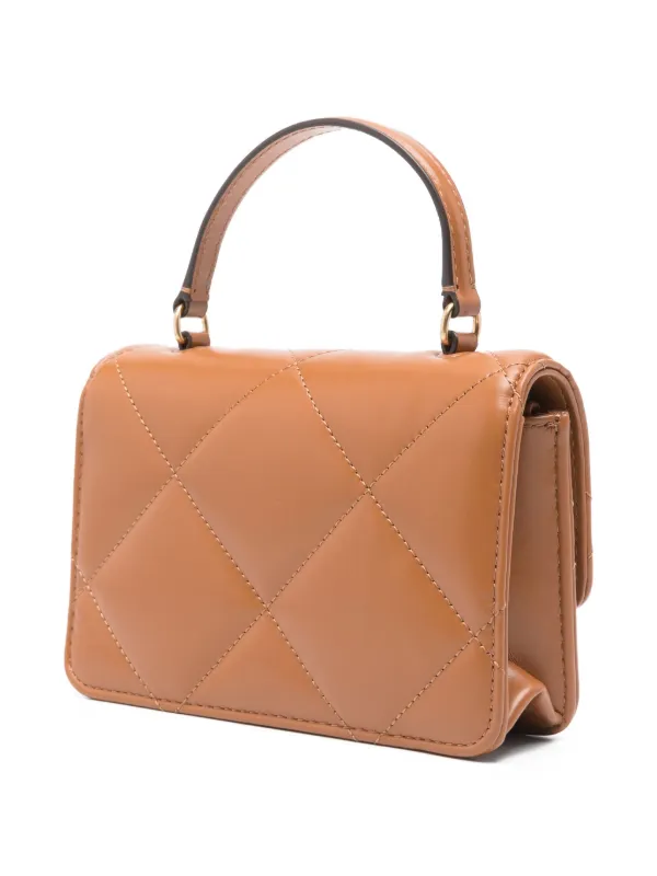 Tory Burch Kira キルティング ハンドバッグ ミニ | ブラウン 