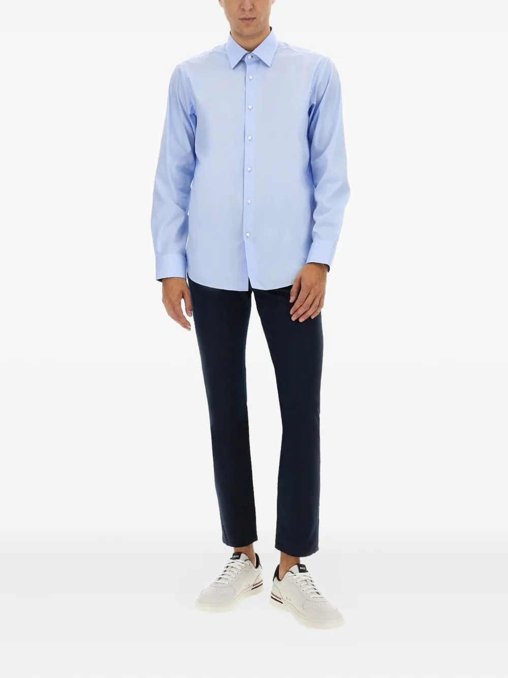BOSS button trousers - Blauw