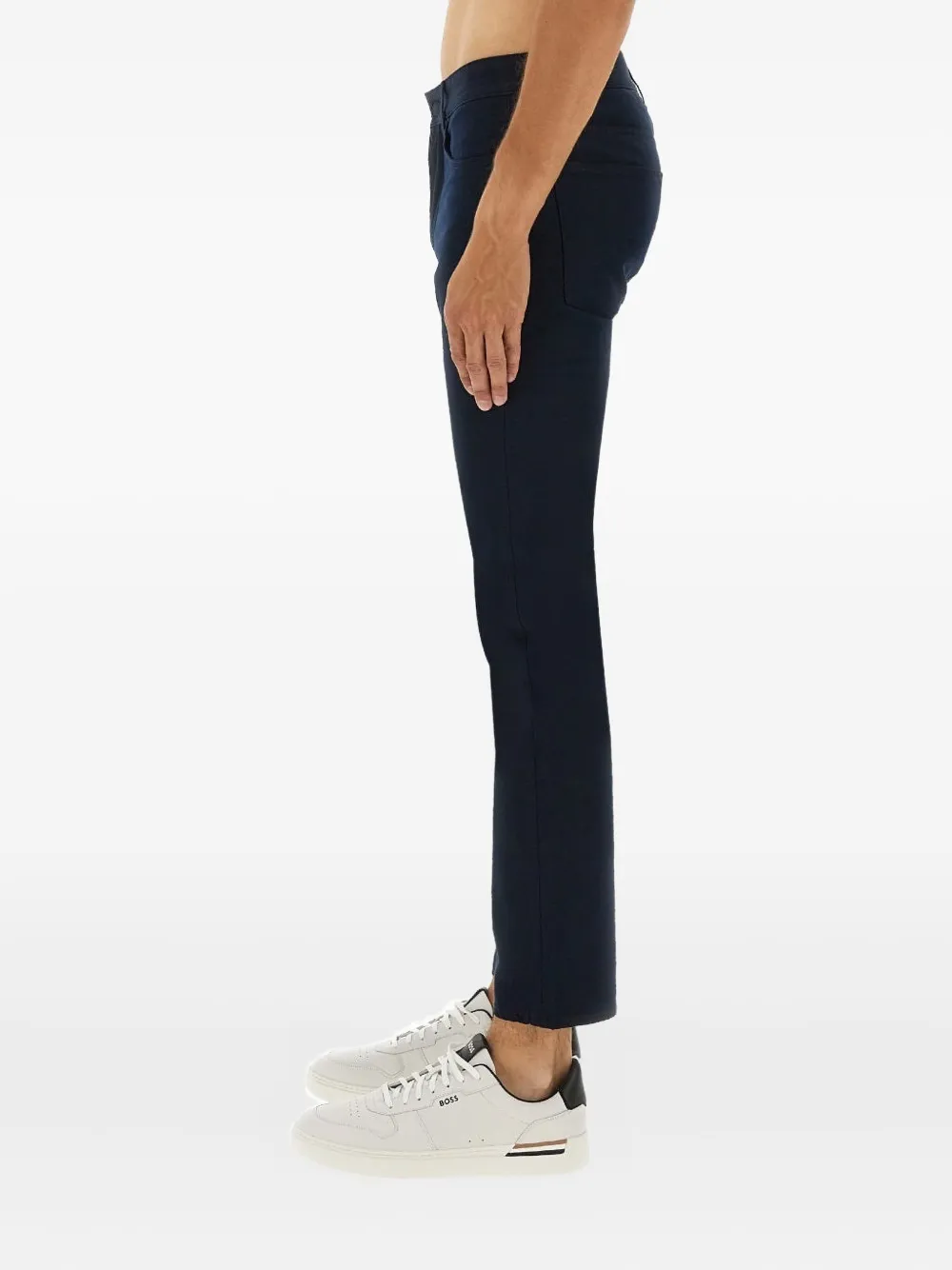 BOSS Broek met knopen Blauw