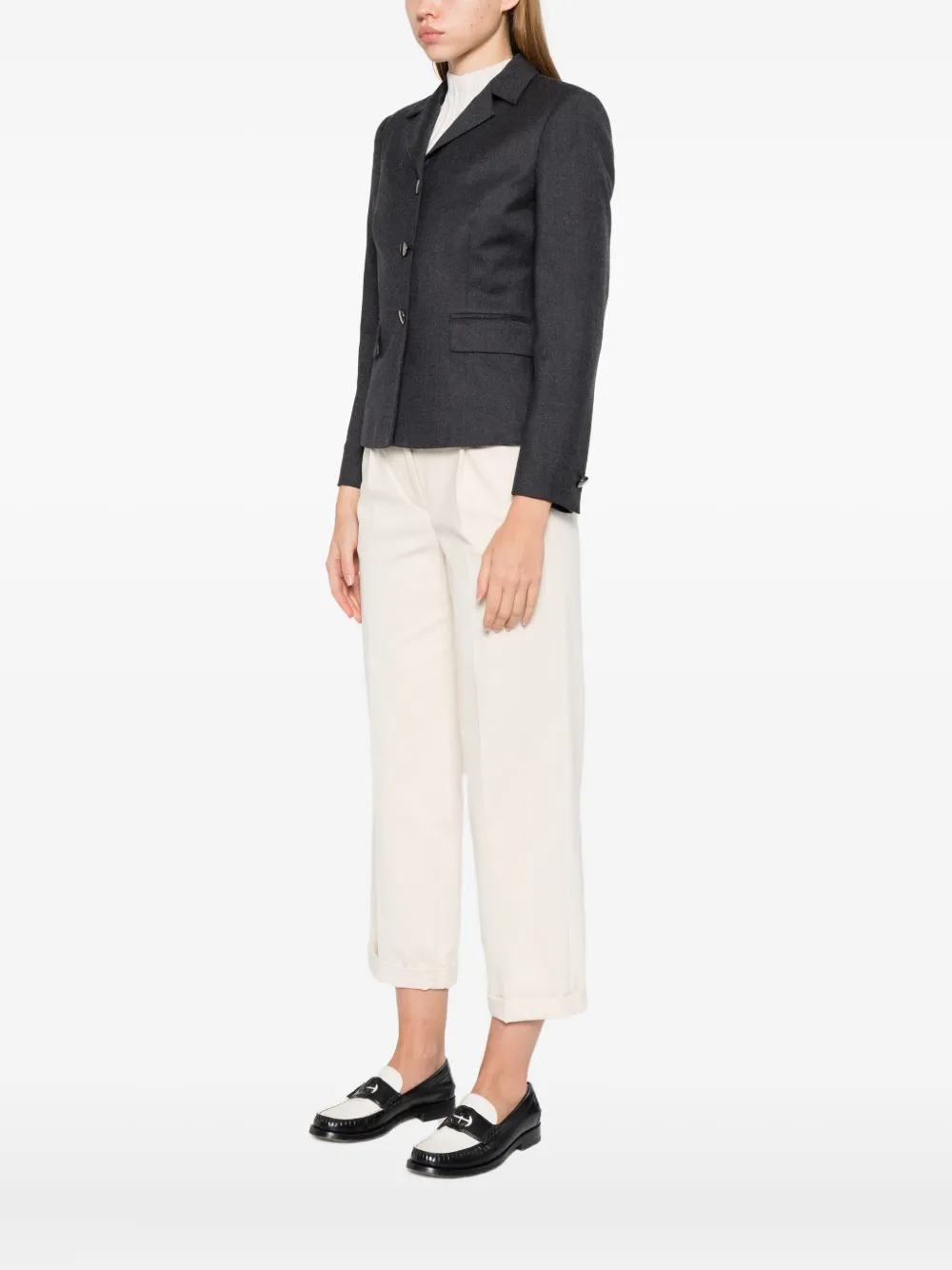 Tagliatore Single-breasted Blazer In Black