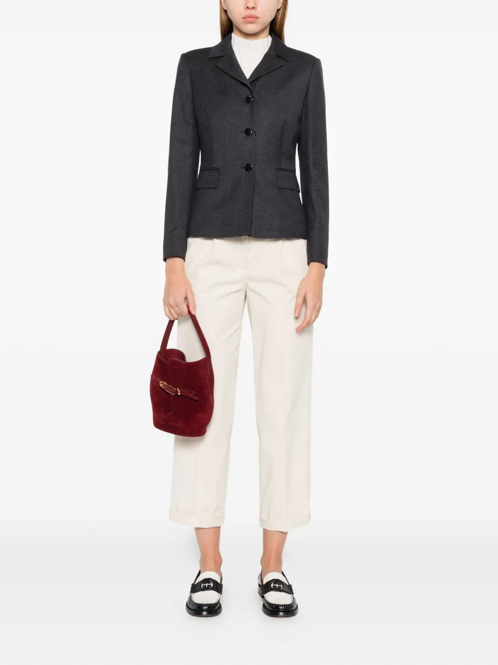 Tagliatore Single-breasted Blazer In Black