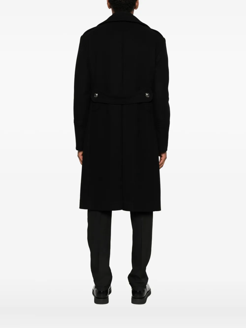 Tagliatore Double-breasted Coat In Black