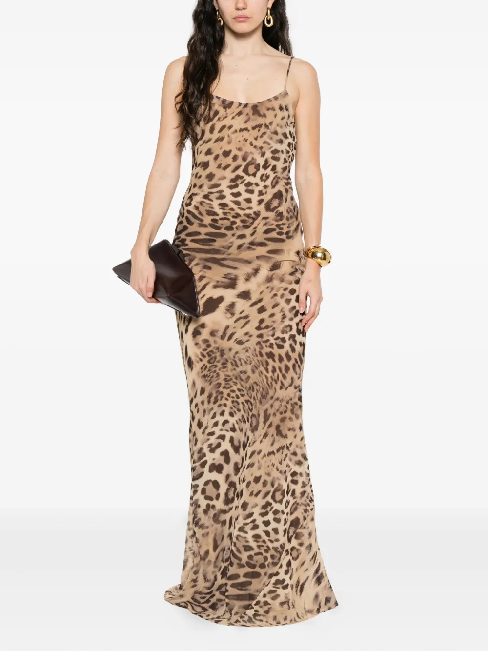 THE ANDAMANE Jurk met dierenprint - Beige