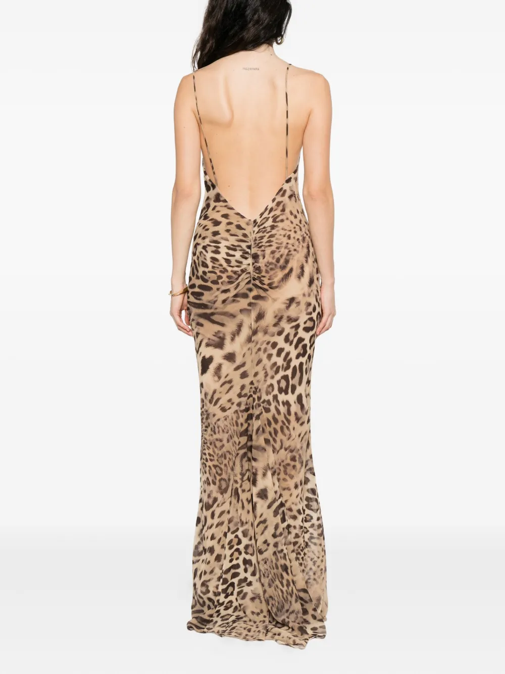 THE ANDAMANE Jurk met dierenprint Beige
