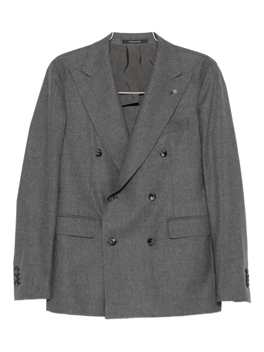 Tagliatore Double-breasted Suit In Gray
