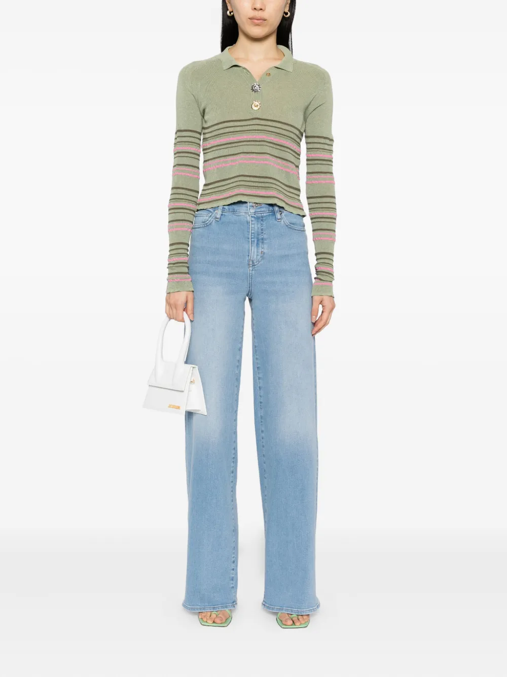 FRAME Palazzo slim-fit jeans - Blauw