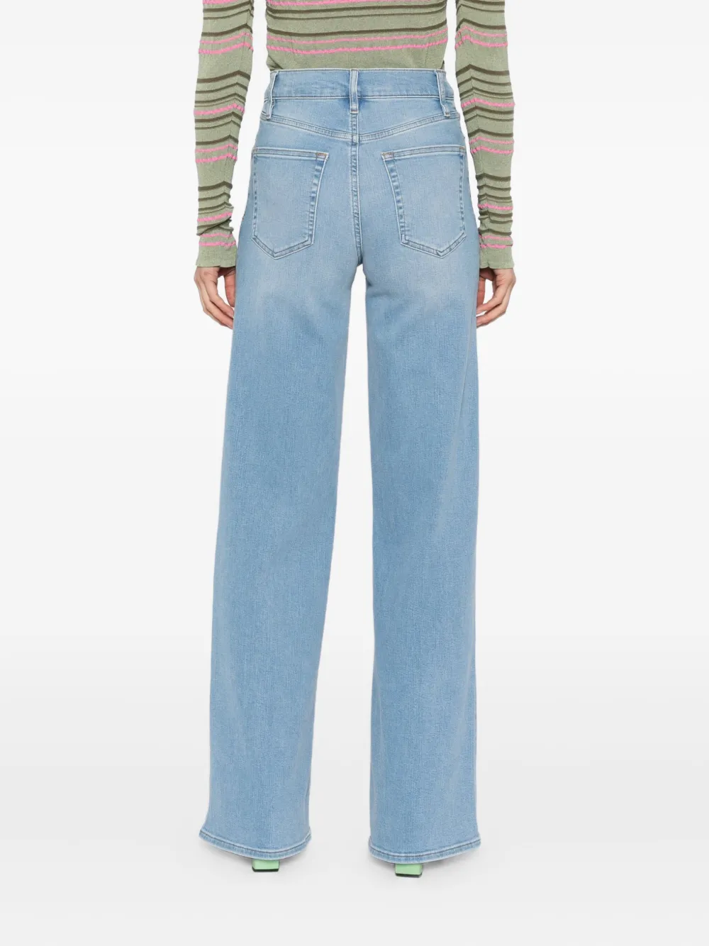 FRAME Palazzo slim-fit jeans Blauw