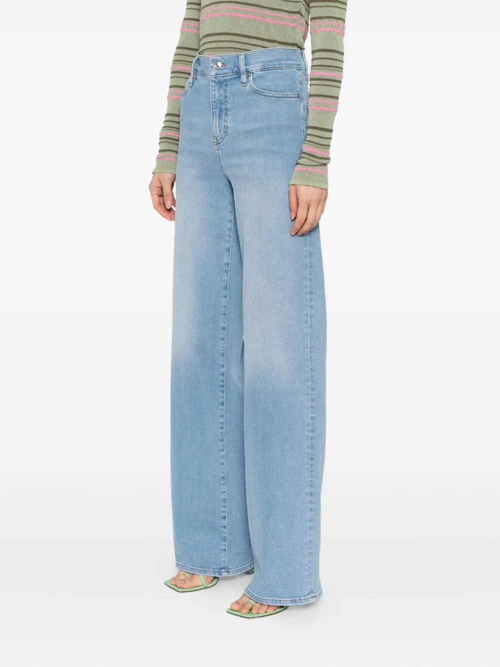 FRAME Palazzo slim-fit jeans Blauw