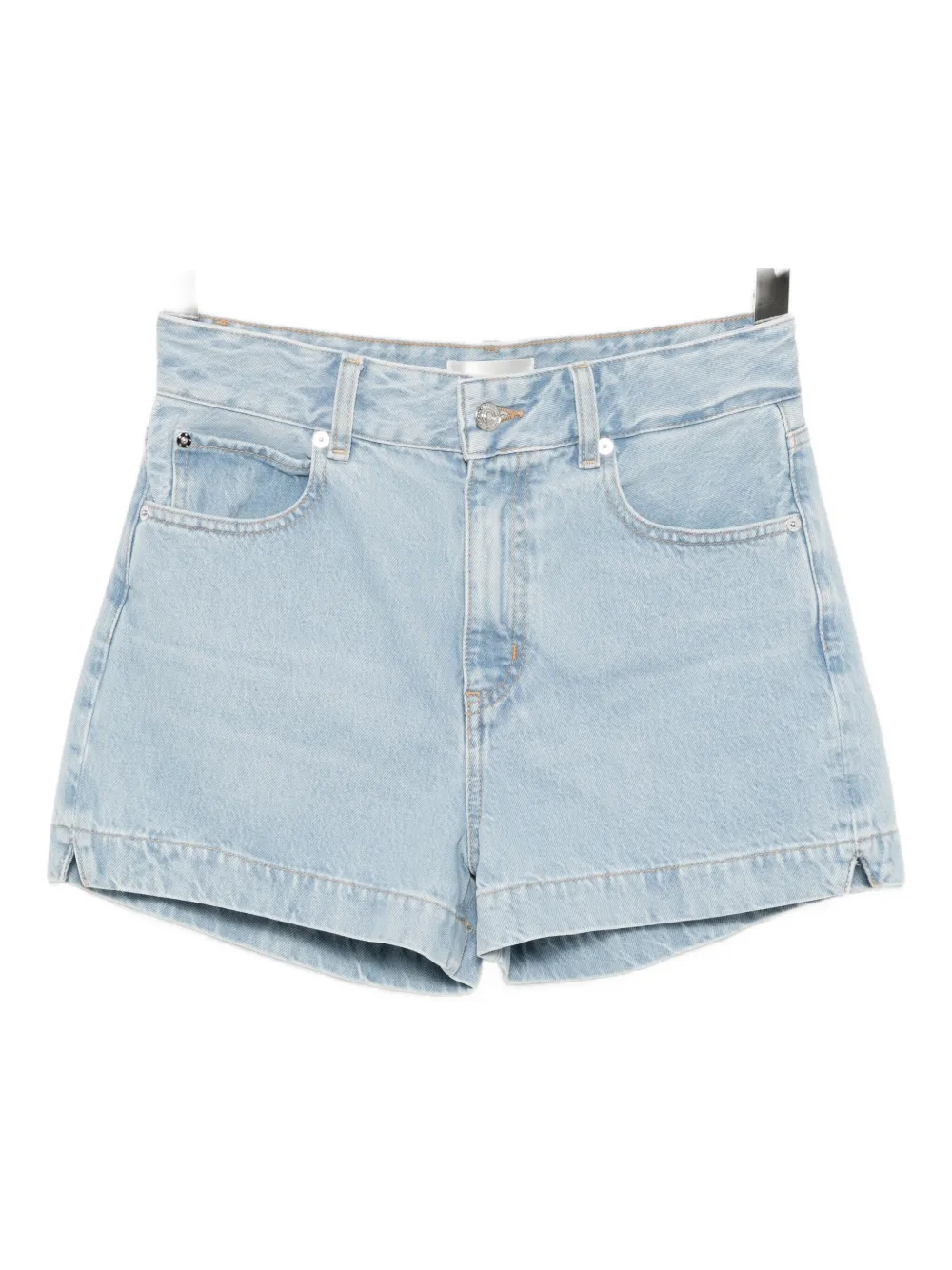 high-waisted denim shorts