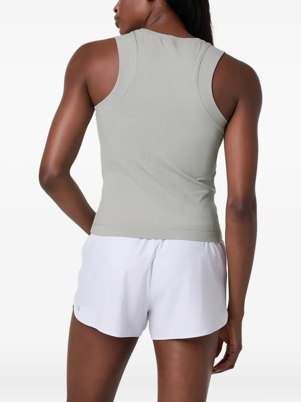Vuori Pose Piped-ribbed Tank Top In Gray