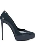 Le Silla 140mm Uma patent-leather platform pumps - Green